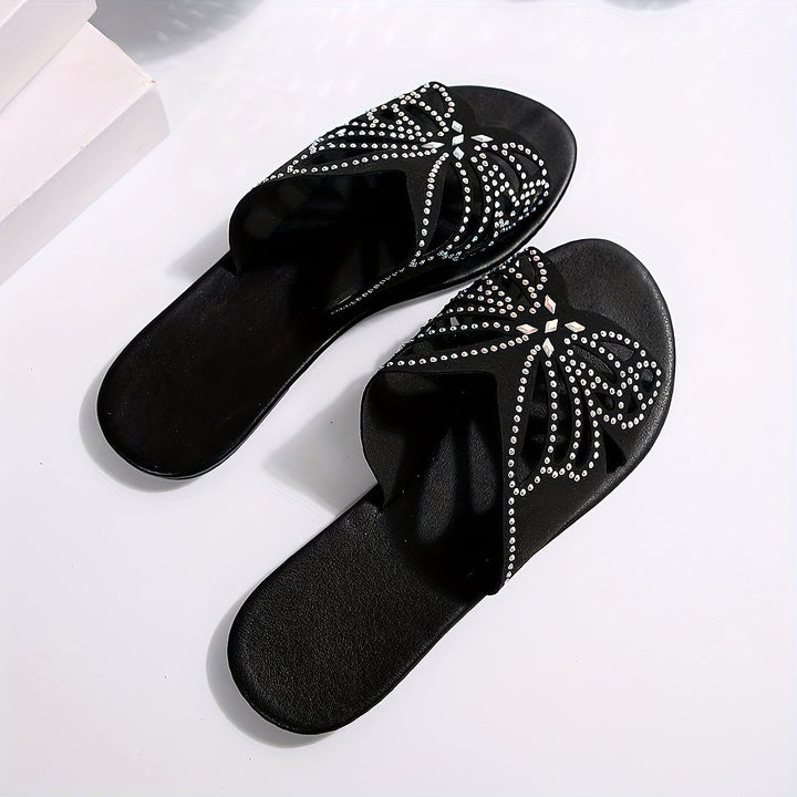 Vanessa Classic Sparkling Slip On Sandals 1